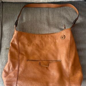 Chic Tan Leather Hobo Bag